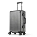 Produktbild: Travelhouse Koffer 100% Aluminium Reisekoffer Bordkoffer Hartschalen-Koffer Handgepäck 55cm· Teleskopgriff · 4 Silent Move Doppelrollen 2X TSA Schlösser · Grau