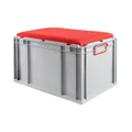 Produktbild: PROREGAL Eurobox NextGen Seat Box Rot | HxBxT 36,5x40x60cm | 65 Liter | Griffe geschlossen | Eurobehälter, Sitzbox, Transportbox, Transportbehälter, Stapelbehälter