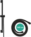 Produktbild: hansgrohe 24400670 Unica Pulsify S 65 cm mit Push Handbrausehalter und Isiflex Brauseschlauch 160 cm Mattschwarz Brausestange