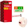 Produktbild: 7 + 1 GRATIS: Scotch Crystal Klebefilm kristall-klar 19,0 mm x 33,0 m 7 Rollen + GRATIS 1 Rollen