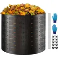 Produktbild: VEVOR Schnellkomposter 1000L Gartenkomposter 90x100cm Thermokomposter HDPE-Kunststoff Kompostierer korrosionsbeständig hitzebeständig Kompostbeh... - Schwarz