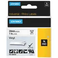 Produktbild: Dymo Schriftband Rhino IND ORIGINAL Schriftband Vinyl 24mm x 5,5m, schwarz auf weiß