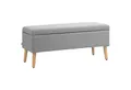 Produktbild: HOMCOM Sitzbank mit Stauraum, 110 x 39 x 45 cm (Truhenbank, 1-St., Polsterbank), für Wohnzimmer, Schlafzimmer, Grau
