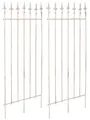 Produktbild: CLP 2er Set Metall-Rankgitter Elisa I Größe: 100 x 50 cm, Stabstärke 0,7 cm I Rankhilfe für Kletterpflanzen, Farbe:antik-Creme