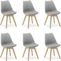 Produktbild: Homestyle4u 6 Küchenstühle in Grau 3349