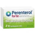 Produktbild: Perenterol forte 250 mg 10 Kapseln - Durchfall Medikament zur Vorbeugung & Behandlung von akutem Durchfall - entzündungshemmend - verhindert übermäßigen Flüssigkeitsverlust