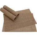 Produktbild: matches21 Tischset Platzset ELEGANCE edle Platzmatten 4er Set braun gewebt aus Kunststoff 45x30 cm/abwaschbar/erhältlich in vielen aufregenden Farben Platzdeckchen vom Tischwäsche Spezialist