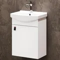 Produktbild: Planetmöbel Badmöbel Set Waschtisch mit Unterschrank 45 x 60 x 33 cm für Badezimmer, Gäste WC & Bad, Weiß