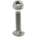 Produktbild: KLAK Profil KLAK 40 - Edelstahl Hammerschraube T-Schraube M8 40mm Nut 8 Profil silberfarben 1 Stück + Mutter | 0,79 cm x 1,78 cm x 4 cm