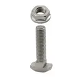 Produktbild: KLAK 40 -Edelstahl Hammerkopfschraube T-Schraube M8 40mm Nut 8 Aluprofil 40-er 1 Stück + Mutter