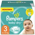 Produktbild: Pampers - Pampers Trockenwindel (Größe 3) Für 6-10 Kg Babys - 198 Stücke