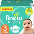 Produktbild: Pampers Baby-Dry Windeln Gr. 3 (6-10kg) Auslaufschutz Monatsbox 198 Stück