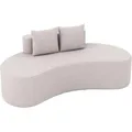 Produktbild: Costway Sofa für 3 Sitzer Polstersofa mit Rückenlehne & 2 Kissen Grau