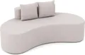 Produktbild: COSTWAY Sofa für 3 Sitzer, Polstersofa mit Rückenlehne & 2 Kissen, 199 cm Schlafsofa aus Polyesterstoff & Schaumstoff, Couch bis 200kg, Grau