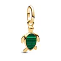 Produktbild: PANDORA Schmuck Mini Charm-Anhänger Grüne Schildkröte Goldfarben 763823C01