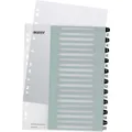 Produktbild: Leitz Register 1217-00-00 WOW, A4 Überbreite, 1-20, Kunststoff 20-teilig schwarz/weiß, PC-beschriftbar