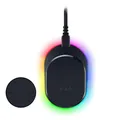 Produktbild: Razer Mouse Dock Pro & Charging Puck - Magnetische drahtlose Ladestation & Akku (Hyperspeed 4K Hz, 8 RGB Chroma Beleuchtung & Modul für kompatible Razer Mäuse) Schwarz