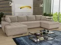 Produktbild: Sofnet Wohnlandschaft Faris U, mit Schlaffunktion und Bettkasten, Ecksofa, U-Form Couch, Schlafsofa mit Wellenfeder