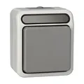 Produktbild: Schneider Electric Merten Kreuzschalter, 1-polig, Aufputz, 1-polig, IP44, Aquastar, lichtgrau, Artikelnummer MEG3117-8029