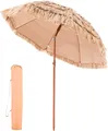 Produktbild: VEVOR Strohschirm Hawaii, 1,8 m Strohschirm neigbar, Strandschirm mit PP-Stroh & 8 Metallstreben, Gartenschirm, Marktschirm, Terrassenschirm für Strand, Terrasse, Poolrand, Hinterhof & Garten