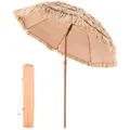 Produktbild: VEVOR Strohschirm Hawaii, 1,8 m Strohschirm neigbar, Strandschirm mit PP-Stroh & 8 Metallstreben, Gartenschirm, Marktschirm, Terrassenschirm für Strand, Terrasse, Poolrand, Hinterhof & Garten