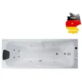 Produktbild: Basera® Whirlpool-Badewanne BASIC Indoor Whirlpool Badewanne Bali 180 x 75 cm, (Komplett-Set), mit 8 Massagedüsen, LED weiß 75,00 cm x 180,00 cm x 55,00 cm