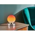 Produktbild: Reality Leuchten - Tischleuchte prinz ii, Glasschirm Orange Sockel Silber Touchfunktion, Höhe 15cm