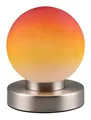 Produktbild: Reality Leuchten Preston Tischlampe Metall nickel Glas gelb orange Touchfunktion