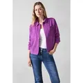 Produktbild: Cordjacke CECIL, Damen, Gr. XXL (46), lila (iced violet), Cord, 90% Polyester, 8% Polyamid, 2% Elasthan, unifarben, normal normal, V-Ausschnitt, Bündchen, Jacken, mit Brusttasche