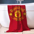 Produktbild: Manchester United FC Handtuch Baumwolle Streifen Rot Football Club Bad Strand