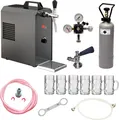 Produktbild: Komplett Set - Zapfanlage JET 30 Bierkoffer, Durchlaufkühler 1-leitig Trockenkühler, bis zu 35 Liter/h, inkl. Biergläser ISAR 0,3 Liter 6 Stk., Zapfkopf:Kombi