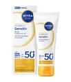 Produktbild: Nivea Sun Sonnenschutzpflege UV Gesicht Sensitive Creme LSF 50+ 40ml atmungsaktiv, 1-tlg.