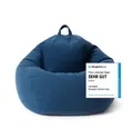 Produktbild: Lumaland Sitzsack Comfort Line, Indoor Beanbag 90x110x50cm mit 1,9 Mio. EPS-Perlen, Weiches Bodenkissen,  Sessel für Kinder & Erwachsene, 250L Volumen