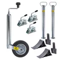 Produktbild: PKW Anhänger Zubehörpaket Zubehör Set 10-tlg. Stützrad Schnellhubstütze Keile