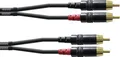 Produktbild: Cordial CFU1,5CC Audio Adapterkabel [2x Cinch-Stecker - 2x Cinch-Stecker] 1.50m Schwarz