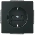Produktbild: Busch-Jäger Steckdose erhöhter Berührungsschutz Schuko FutureLinear Schwarz Matt