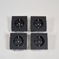 Produktbild: 4x Busch-Jaeger 20EUCKS-885 SCHUKO Steckdosen-Einsatz Schwarz Matt 4 Stk LESEN!