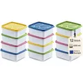 Produktbild: 12 x Hochwertige Gefrierdosen mit Deckel 650 ml Tiefkühldosen Gefrierbox Tiefkühlbox Vorratsdosen luftdicht