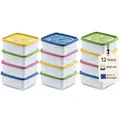 Produktbild: Annastore 12 x hochwertige Tiefkühldosen von -20°C bis + 100°C - Gefrierdosen - Luftdicht - Tiefkühlboxen - Gefrierboxen - Vorratsdosen (12 x 650 ml)
