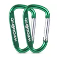 Produktbild: WEBBOMB Karabiner 2x Alu Karabinerhaken 6,7cm D Form Federschnapphaken Schlüsselanhänger