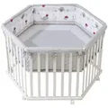 Produktbild: Roba Laufgitter, Weiß, Holzwerkstoff, Tiere, Sechseckig, 118.5x72.5x103.5 cm, Babymöbel, Laufstall Baby