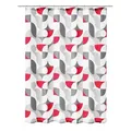 Produktbild: Kleine Wolke Duschvorhang Textil TESS Rubin 180 x 200 cm