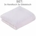 Produktbild: Vossen Calypso Feeling weiß Set: 3x Handtuch 3x Gästetuch