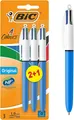 Produktbild: BIC 4 Farben Kugelschreiber Set 4 Colours Original, 3er Pack, Ideal für Büro