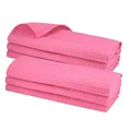 Produktbild: 6X Geschirrtuch aus 100% Baumwolle Waffel-Piqué in rosa/Küchentuch/Putztuch