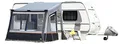 Produktbild: DWT Wohnwagen Vorzelt Fortuna II - 250 x 280 cm - Reisezelt grau mit Abspannmaterial und Tragetasche - Reisecamping
