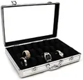 Produktbild: Yudu Uhrenbox Uhrenkoffer Schaukasten für 24 Uhren Armbände