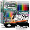 Produktbild: Elektrischer Airbrush-Stift, kabelloses wiederaufladbares elektrisches Airbrush-Sprühgerät, Aquarell-Sprühstift, Airbrush-Marker-Set 12 Farben, auswaschbare Aquarellfarben