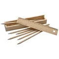 Produktbild: Holzbox mit 8 Buntstifte / Deckel  mit Lineal / naturbelassen
