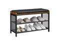Produktbild: VASAGLE Schuhregal, Sitzbank mit Gitterablage, 80 x 30 x 48 cm